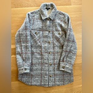 Women’s Express Plaid Shacket, Size M